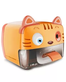 Электрическая точилка для карандашей Совместима с простыми и цветными карандашами с грифелем Регулируемая толщина грифеля Предотвращает образование ненужной стружки и