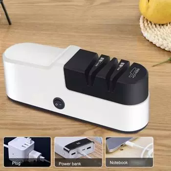 Электрическая точилка для ножей Профессиональная двухступенчатая система заточки и полировки Быстрая и простая в использовании Профессиональная