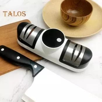 Электрическая точилка для ножей с 3 скоростями, аккумуляторная точилка для ножей, светодиодный дисплей, беспроводной инструмент для заточки лезвий для грубой и тонкой заточки чёрный