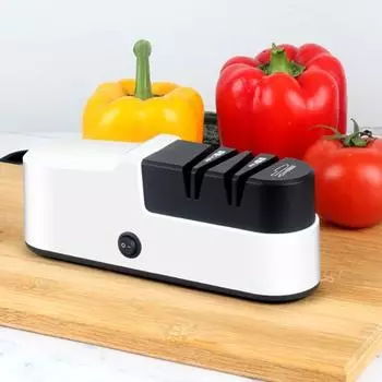 Электрическая точилка для ножей Yousheng, профессиональная двухступенчатая система заточки и полировки, быстрый и простой в использовании профессиональный инструмент для полировки лезвий для дома белый