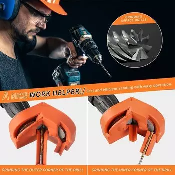 Электрическая точилка для сверл 2-16 мм, алмазная точилка для сверл/спиральных сверл, бытовые шлифовальные инструменты, двухсторонняя полировка оранжевый