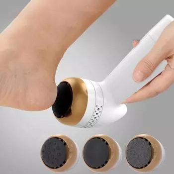 Электрическая вакуумная шлифовальная машина для ног, пилка для удаления омертвевшей кожи, мозолей, перезаряжаемый педикюр One Size белый