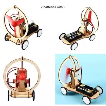 Электрическая ветряная модель автомобиля Физические эксперименты Технологическая игрушка Физика Обучение Наука Образовательный набор Собрать модель Игрушка