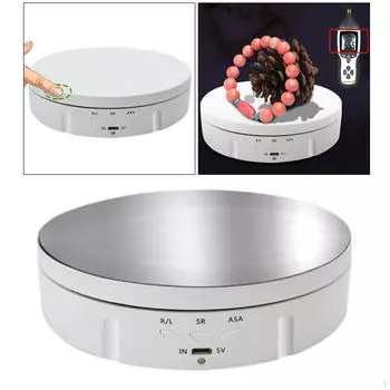Электрическая вращающаяся подставка для выставки товаров, проигрыватель ювелирных изделий, модель, держатель для игрушек белый