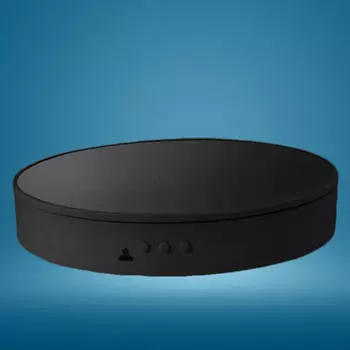 Электрическая вращающаяся витрина 20 см с питанием от USB, держатель для ювелирных изделий для часов для магазина White Mirrored