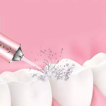 Электрическая зубная нить для точного контроля давления, вращающаяся на 360 градусов насадка для промывания полости рта, глубокая очистка зубов и десен, дополнительный коралловый порошок