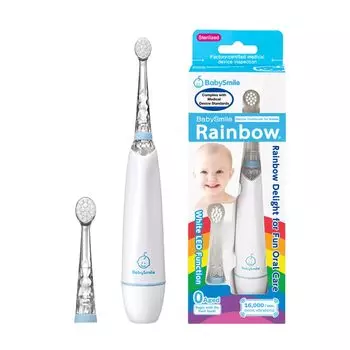 Электрическая зубная щетка Baby Smile Электрическая зубная щетка Rainbow Электрическая зубная щетка Baby Зубная щетка электрическая Сделано в Японии Детская S-204 Детская (синий)