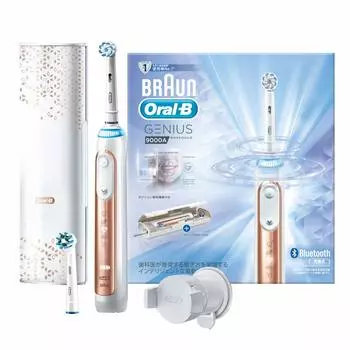 Электрическая зубная щетка Braun Oral B Genius 9000 розовое золото D7015256XCTRG