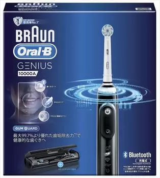 Электрическая зубная щетка Braun Oral B Genius 10000A черная совместимая с напряжением D7015266XCMBK (Зарубежная модель)