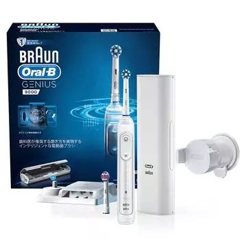 Электрическая зубная щетка Braun Oral B Genius 9000, в комплект входит щетка белого цвета D7015256XCWH D7015256XCWH Многофункциональная/Отбеливающая белый
