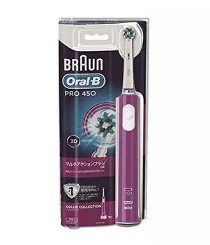 Электрическая зубная щетка Braun Oral B PRO450 сливово-розовая