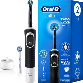 Электрическая зубная щетка Braun Oral B Sumizumi Clean S 2 сменные щетки BK черная D100.423.2 чёрный