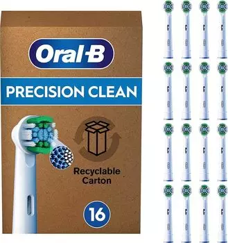 Электрическая зубная щетка Braun, сменная щетка PRO Basic PRECISION CLEAN, 16 шт. Oral-B EB20RX-16 [Товар]