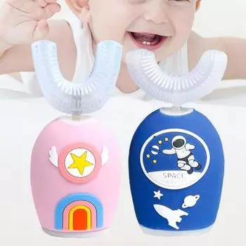 Электрическая зубная щетка для малышей, высокочастотная осцилляция, портативная, глубокая чистка L B