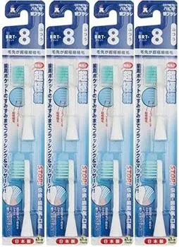 Электрическая зубная щетка Hapika Special Replacement Brush Regular с 2 щетинками x 4 в наборе Ultra-Fine (БРТ-8)