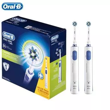 Электрическая зубная щетка Oral B D16 Plus для взрослых, перезаряжаемая, 3D звуковая, бытовая, с круглой головкой
