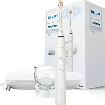 Электрическая зубная щетка Philips Sonicare Diamond Clean 9000 Travel Glass Белый (В комплект входит портативный чехол/зарядное устройство) HX9911/67 белый