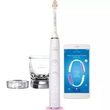 Электрическая зубная щетка Philips Sonicare Diamond Clean Smart зарядное устройство Белый (со стеклом) HX9911/66
