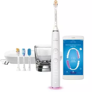 Электрическая зубная щетка Philips Sonicare Diamond Clean Smart зарядное устройство Белый (со стеклом) HX9934/59