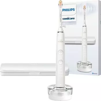 Электрическая зубная щетка Philips Sonicare Diamond Clean 9000 портативная дорожная белая (с корпусом) HX9911/71