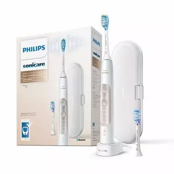 Электрическая зубная щетка Philips Sonicare Expert Clean Plaque Removal с дорожным футляром в комплекте, белая, с возможностью подключения через приложение HX9662/06