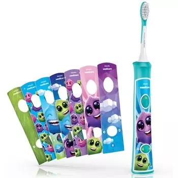 Электрическая зубная щетка Philips Sonicare Kids Aqua (Возраст 4+) HX6322/06 цвет морской волны