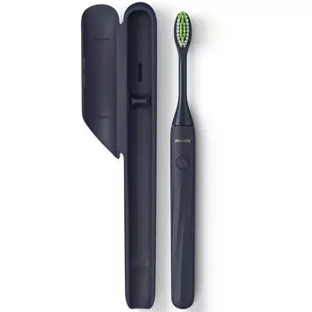 Электрическая зубная щетка Philips Sonicare Philips One компактная дорожная темно-синяя (с корпусом) HY1100/34