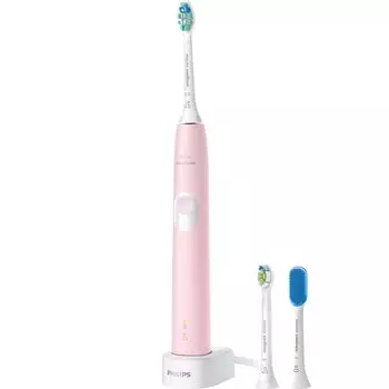 Электрическая зубная щетка Philips Sonicare Protect Clean Plus Brush пастельно-розового цвета (Белый Компактный/Чистый Плюс/Язычок в комплекте) HX6806/71