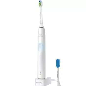 Электрическая зубная щетка Philips Sonicare Protect Clean (Белый плюс/щетка для языка в комплекте) HX6809/71 Белый светло-голубой