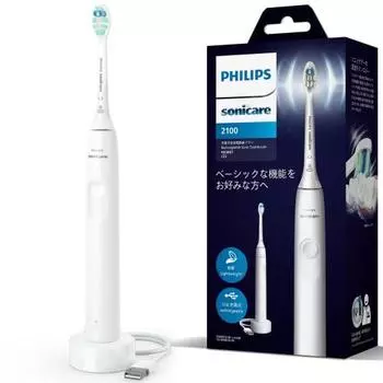 Электрическая зубная щетка Philips Sonicare серии 2100 (Легкий/заряжается через USB) HX3651/23 Белый [.co.jp Limited/Модель 2024]