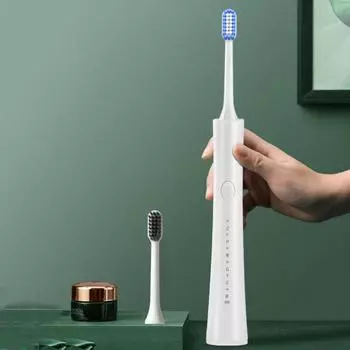 Электрическая зубная щетка с 5 насадками, 6 режимами чистки, умными таймерами, IPX7, водонепроницаемая, USB-перезаряжаемая, для путешествий, для мужчин, женщин, для взрослых, зубная щетка темно-серого