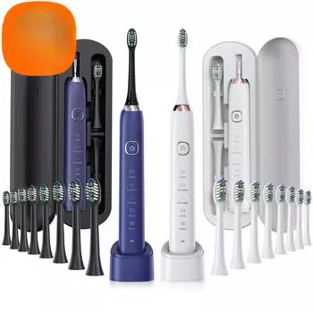 Электрическая зубная щетка Smart Sonic, ультразвуковая перезаряжаемая зубная щетка IPX7, 5 режимов, отбеливатель Smart Time, зубная щетка Sarmocare