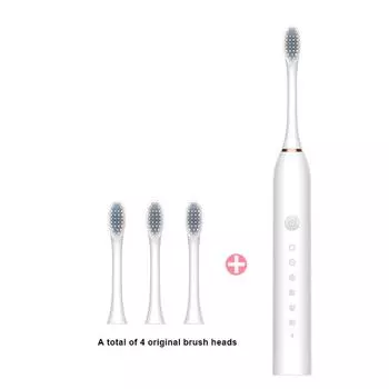 Электрическая зубная щетка Sonic IPX7 Водонепроницаемая отбеливающая зубная щетка для ухода за полостью рта Перезаряжаемая автоматическая мощная умная зубная щетка для взрослых