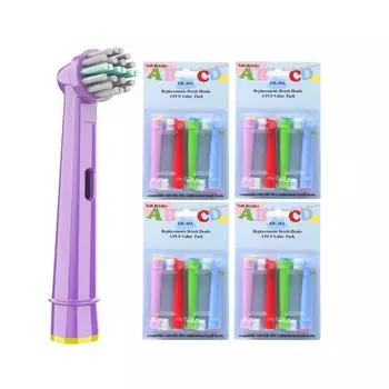 Электрическая зубная щетка, совместимая со сменной щеткой для детей, мягкая, штук в упаковке x 4 всего 16 EB-10A [4 набора, штук]