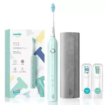 Электрическая зубная щетка usmile Y1S Mint Ultrasonic Whitening Удобно носить с собой в футляре Перезаряжаемый USB 180 дней без необходимости подзарядки Type-C []