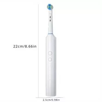 Электрическая зубная щетка вращающаяся электрическая зубная щетка USB перезаряжаемая зубная щетка с дорожным футляром очень подходит для путешествий белый