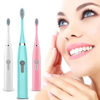 Электрическая зубная щетка, звуковое отбеливание, IPX7, ультразвуковая автоматическая щетка с таймером для взрослых, водонепроницаемая зубная щетка с акустической волной