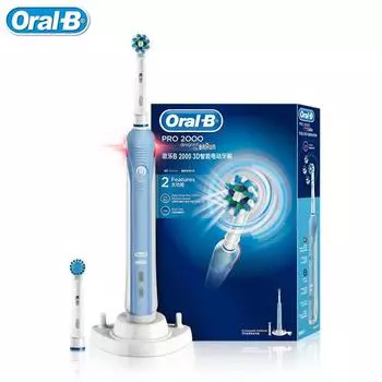 Электрическая зубная щётка Oral-B PRO 2000 3D Smart, 2 насадки