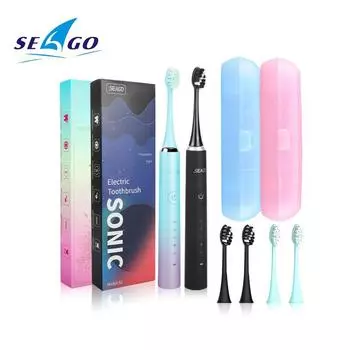 Электрическая зубная щётка Seago 5 режимов работы, 3 насадки и футляр