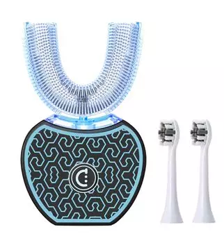 Электрическая звуковая вибрация автоматическая ленивая IPX7 черная зубная щетка N, зубная щетка, чистка зубов, 360°U тип, зубная щетка, водонепроницаемая,