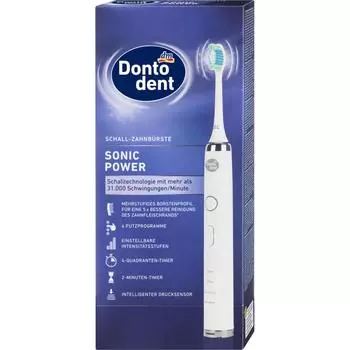 Электрическая звуковая зубная щетка Dontodent Sonic Power производства Германии 1 шт.