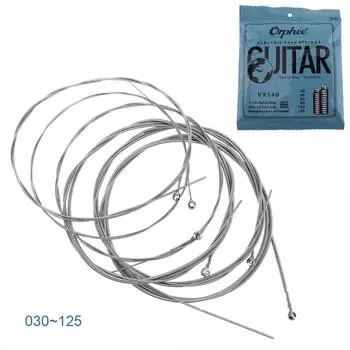 Электрические басовые струны, проволока из никелевого сплава, средние, легкие, прочные, 6 струн, аксессуары для гитары