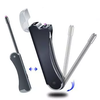 Электрические беспламенные дуговые зажигалки беспламенные зажигалки USB перезаряжаемые зажигание барбекю свечи зажигание безопасно для кухни чёрный