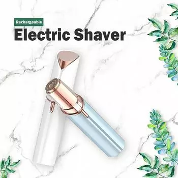 Электрические бритвы для удаления волос на лице для женщин, USB-перезаряжаемые, безболезненные, портативные устройства для удаления волос со световым индикатором розовый