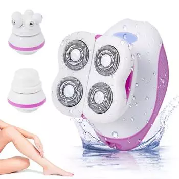 Электрические бритвы для женщин Беспроводная безболезненная бритва для ног Средство для удаления волос на ногах Бикини Волосы на лице Чувствительная кожа Водонепроницаемый влажный/сухой женский триммер для бикини