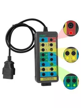 Электрические диагностические инструменты Анализатор шины CAN Коммутационная коробка Коммутационная коробка шины CAN со светодиодной подсветкой Автоматический детектор протокола OBDII чёрный