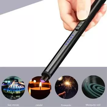 Электрические дуговые зажигалки Металлическая кухонная зажигалка Газовая плита Ветрозащитная зажигалка Свеча Уличная USB перезаряжаемая плазменная электронная зажигалка