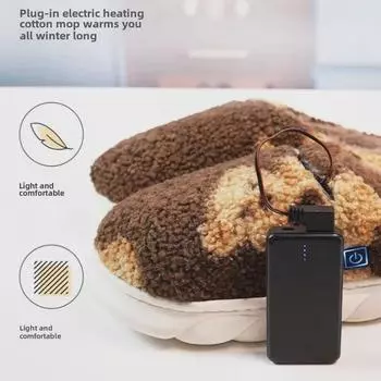 Электрические хлопковые ботинки с USB-подзарядкой и подогревом для мужчин и женщин — защита от холода и зимнего тепла 36-37 (Fits 35-36)