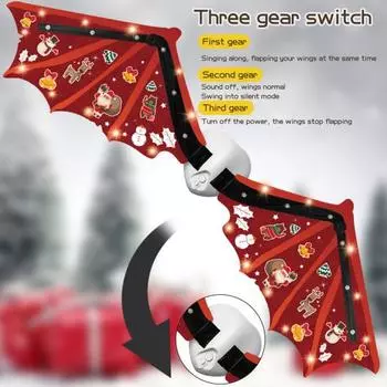Электрические крылья феи для девочек, светящиеся движущиеся крылья бабочки с музыкой, светодиодные детские костюмы для косплея, украшения для вечеринок красный