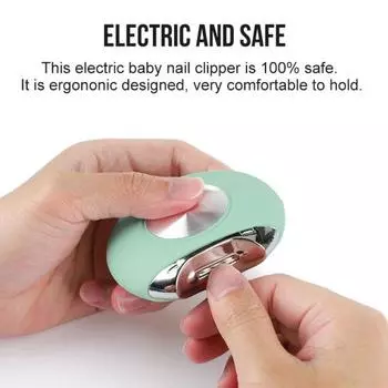 Электрические кусачки для ногтей Эргономичный дизайн Полностью автоматический контейнер для обрезков ногтей Ножницы для пальцев ног Триммер Инструмент для ребенка синий